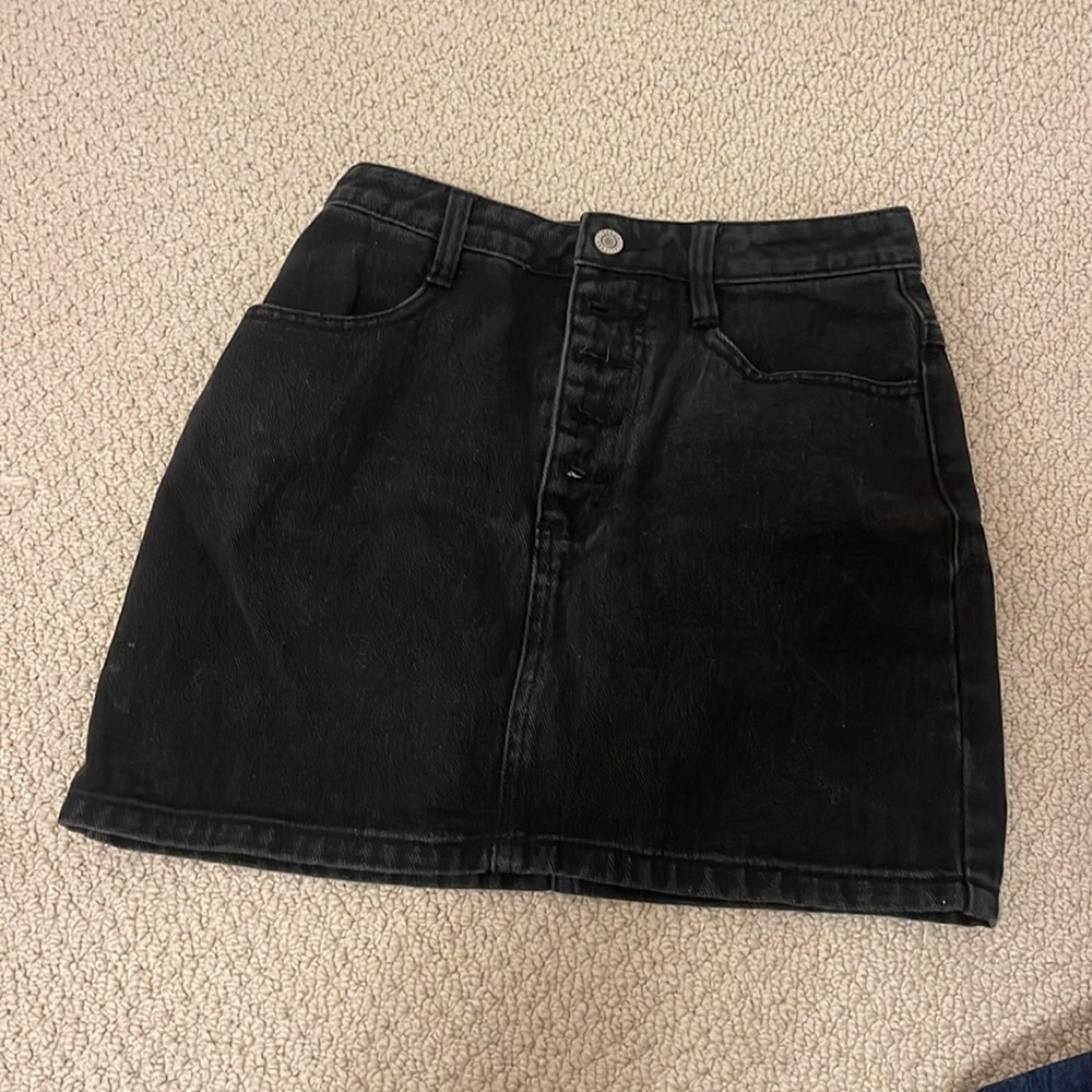 Brandy Melville Black Denim Skirt